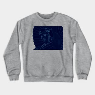 Japanese Geisha - Blue Crewneck Sweatshirt